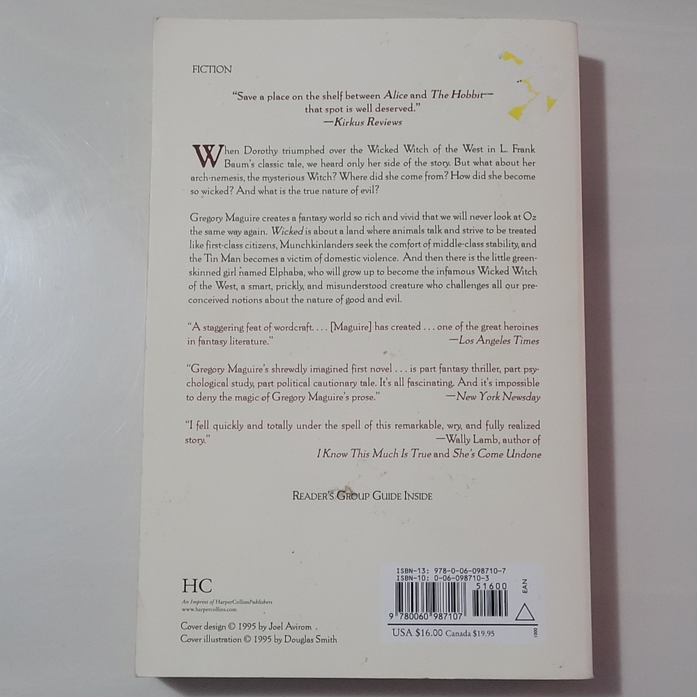 Wicked: The Life & Times Of The Wicked Witch Of The West By G. Maguire Paperback - Picture 12 of 14